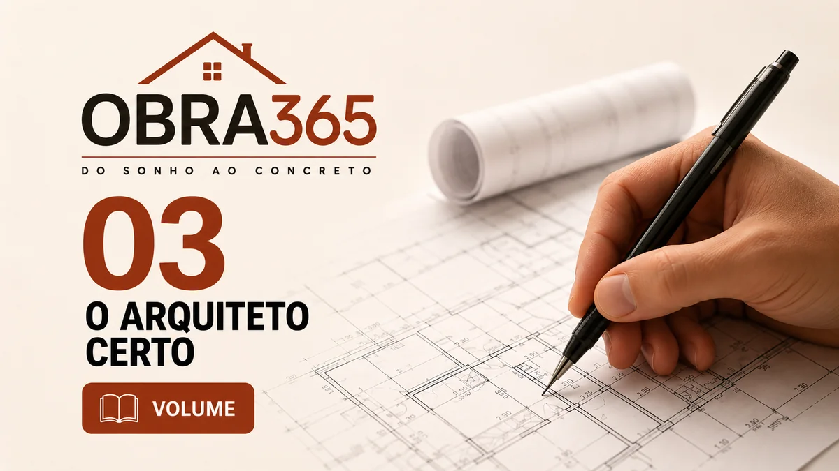 Capa do e-book O Arquiteto Certo — OBRA365 Vol 03